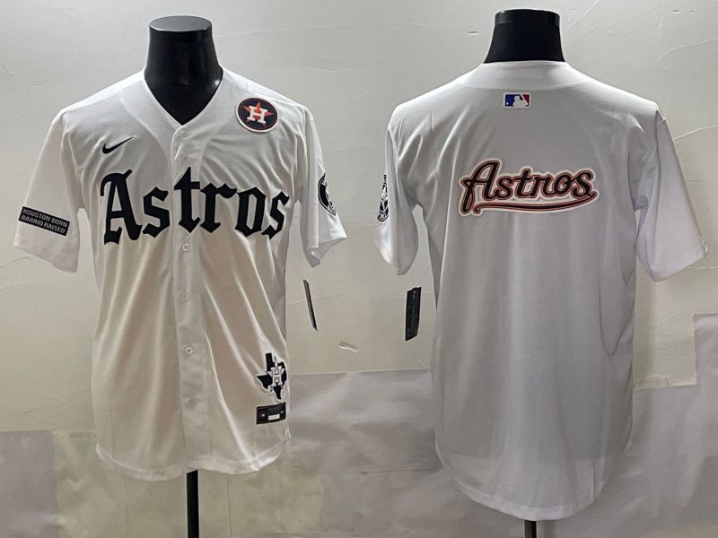 Men 2025 Houston Astros Blank White Five generations Joint Name Nike MLB Jersey style 10